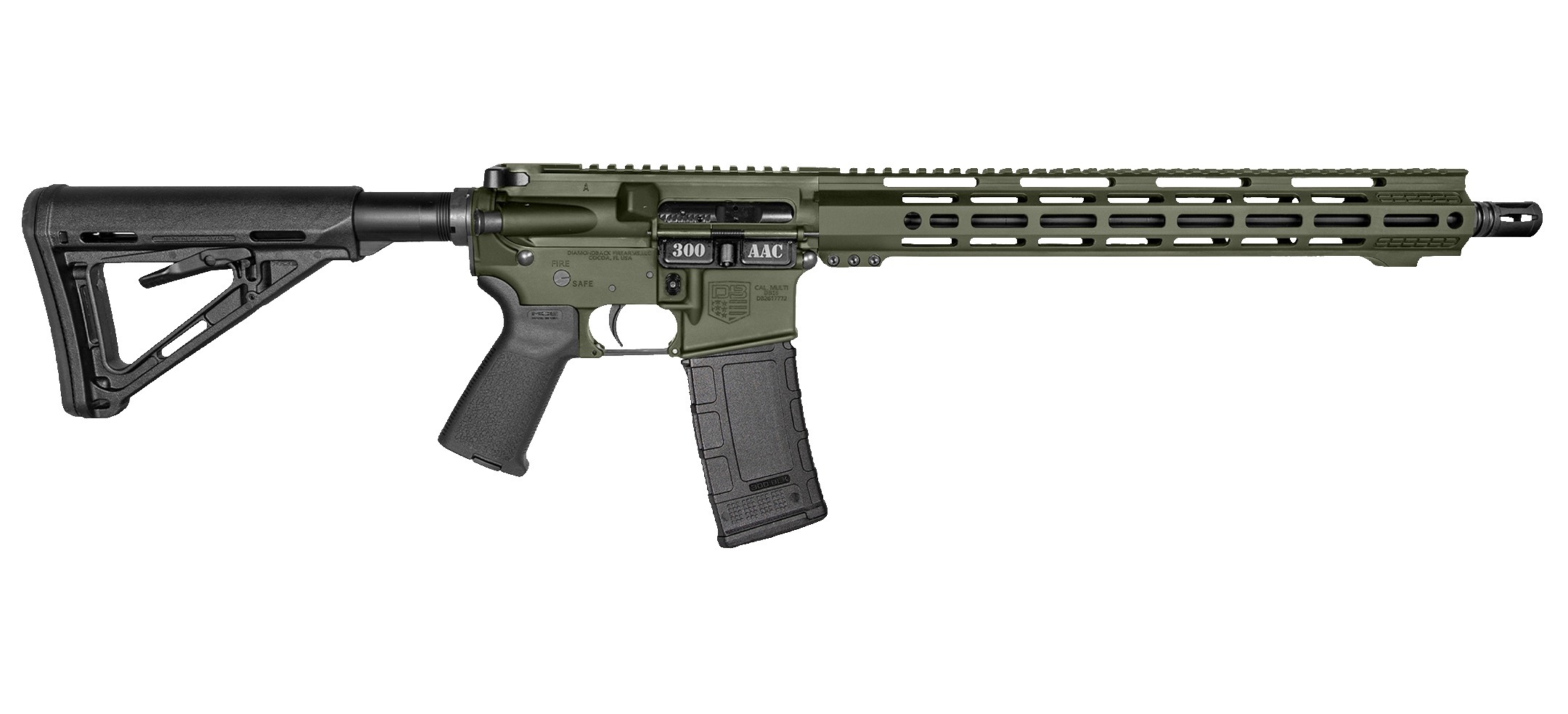 Diamondback Firearms Carbon DB15 Rifle ODG 300 AAC Blackout