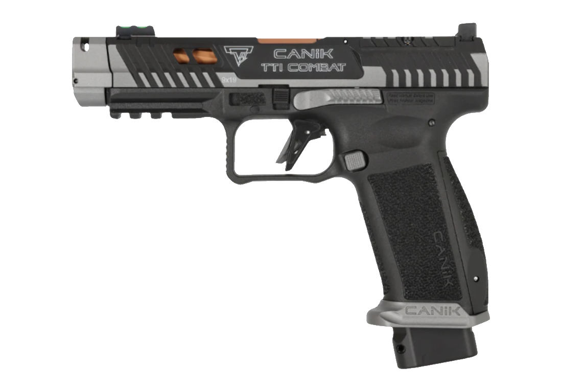 Canik TTI Combat 9mm Smoke 21+1 Optics Ready Slide Cut
