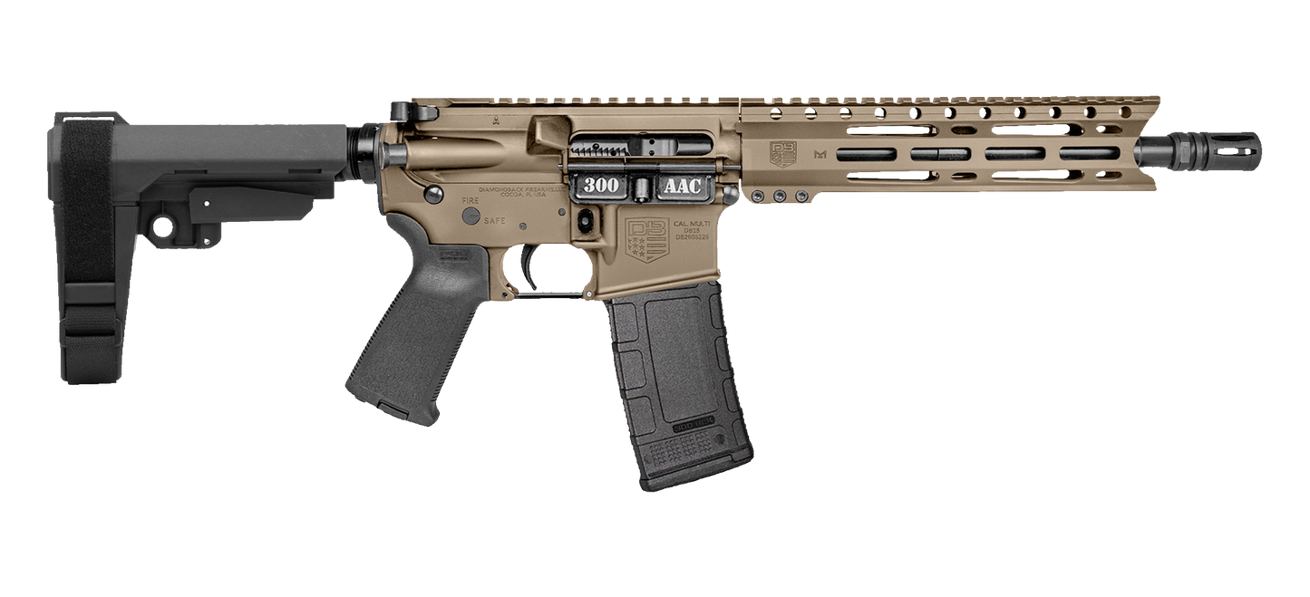 Diamondback Firearms Carbon DB15 10" Pistol FDE 300 AAC Blackout