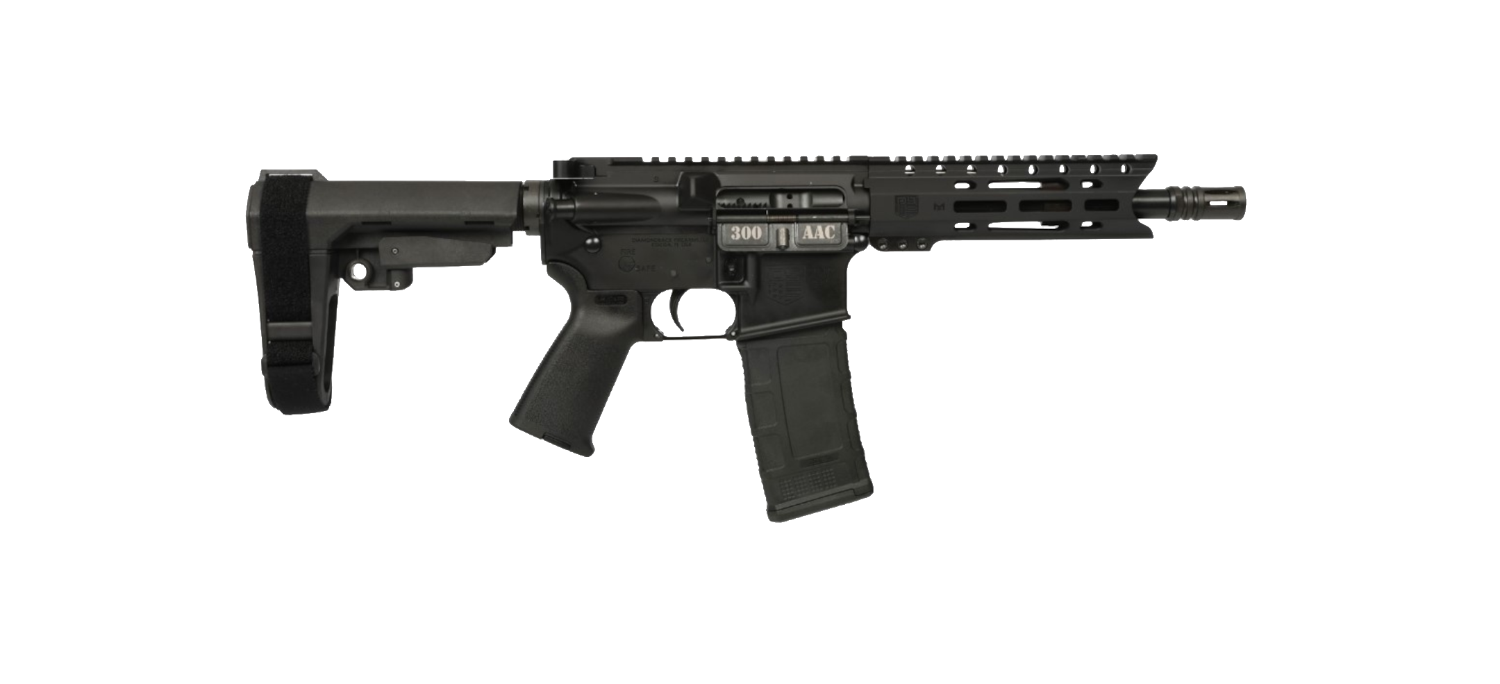 Diamondback Firearms Carbon DB15 8" Pistol Blk 300 AAC Blackout