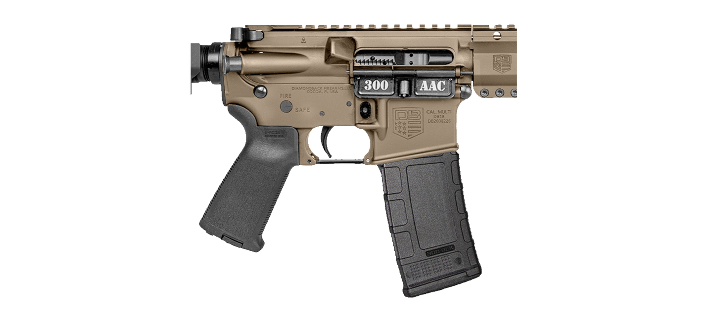 Diamondback Firearms Carbon DB15 10" Pistol FDE 300 AAC Blackout