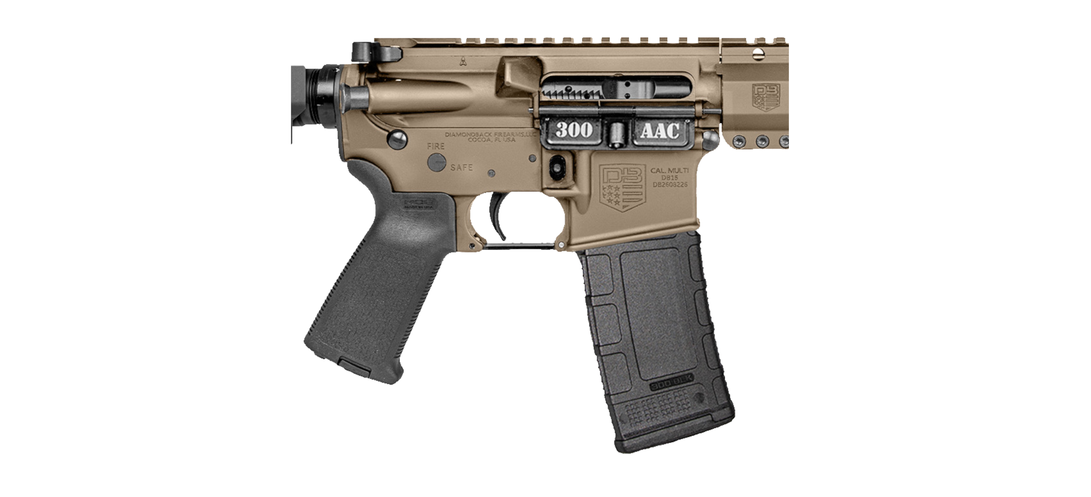 Diamondback Firearms Carbon DB15 10" Pistol FDE 300 AAC Blackout